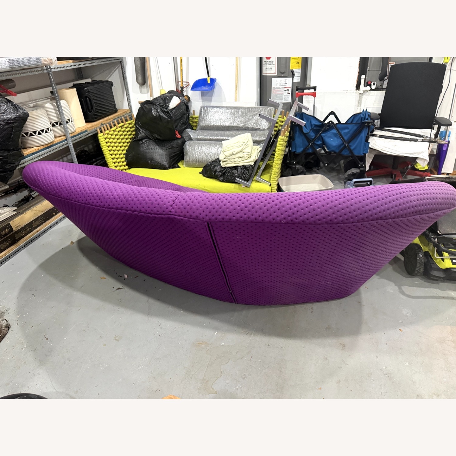 Ligne Roset Purple Fabric 3+ Seater Sofa - image-3