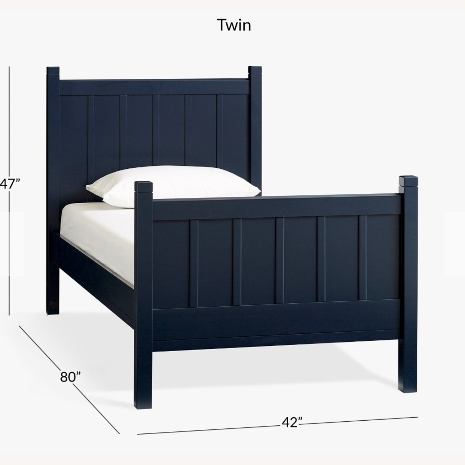 Pottery Barn Kids Camp Blue Wood Twin Bed - image-3