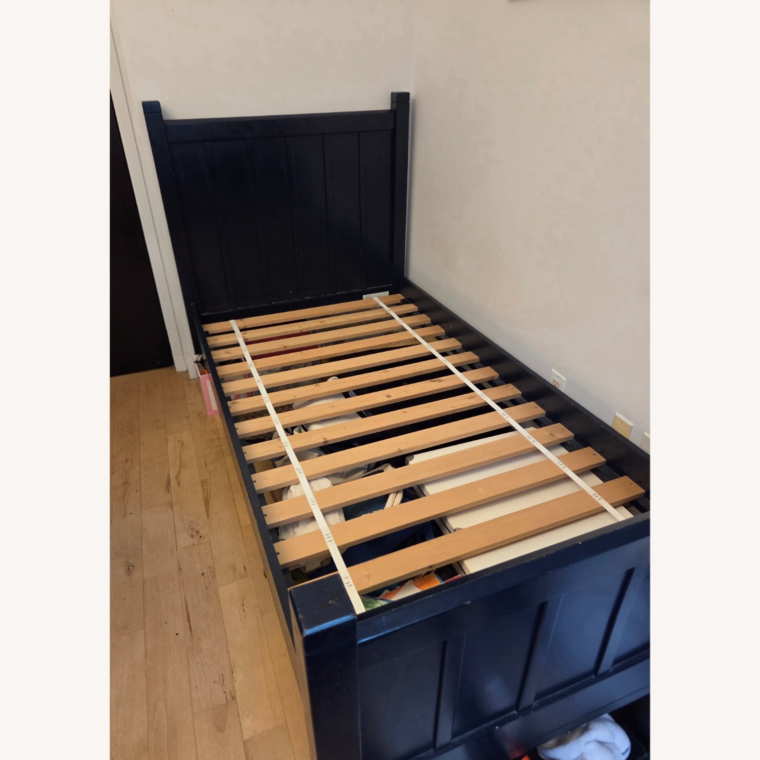 Pottery Barn Kids Camp Blue Wood Twin Bed - image-1