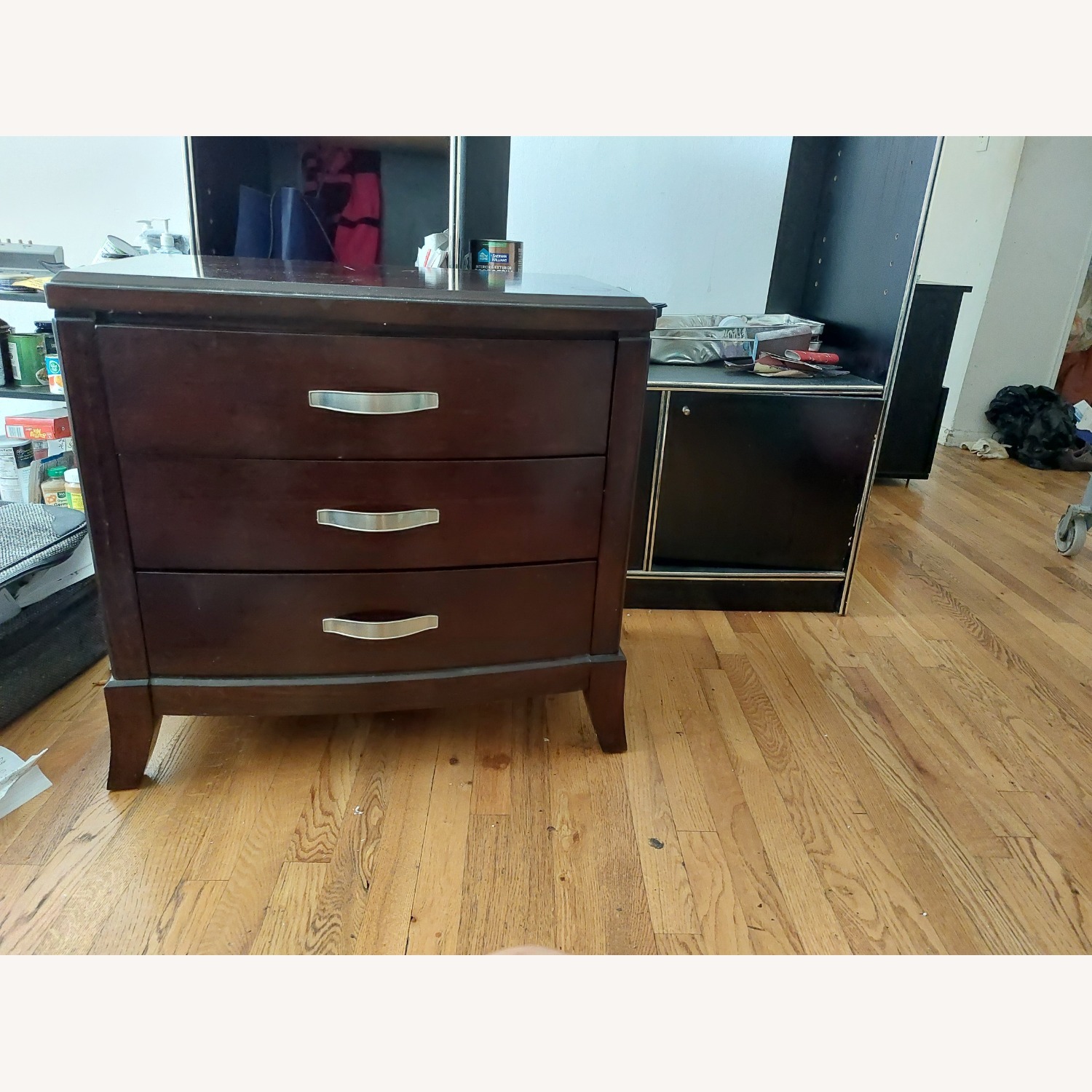Dark Brown Wood Dresser - image-5
