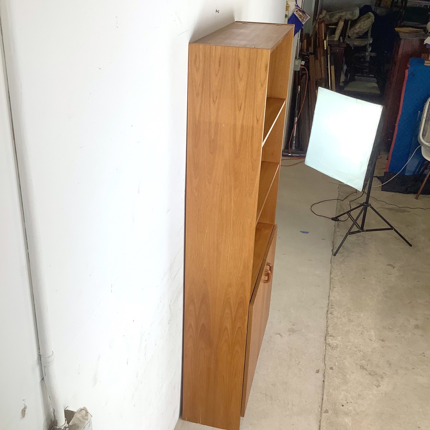 Scandinavian Modern Teak Bookcase Cabinet - image-12