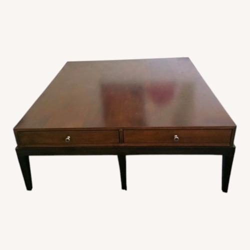 Used Bernhardt Furniture Dark Brown Wood Coffee Table for sale on AptDeco