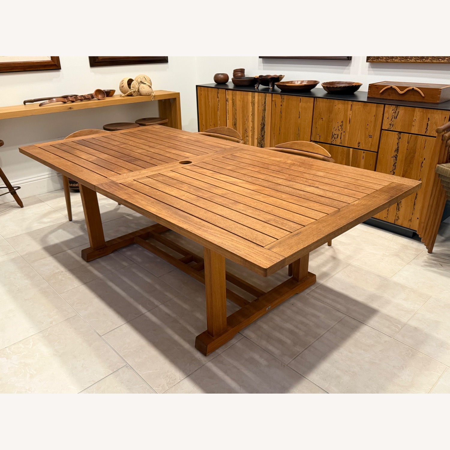 Natural Wood Dining Table - image-1