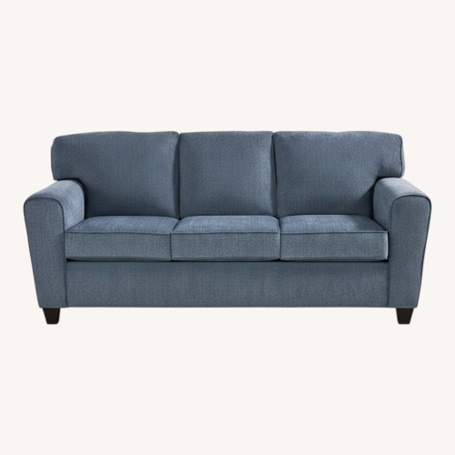 Used Rooms To Go Lennon Blue Fabric 3+ Seater Sofa for sale on AptDeco