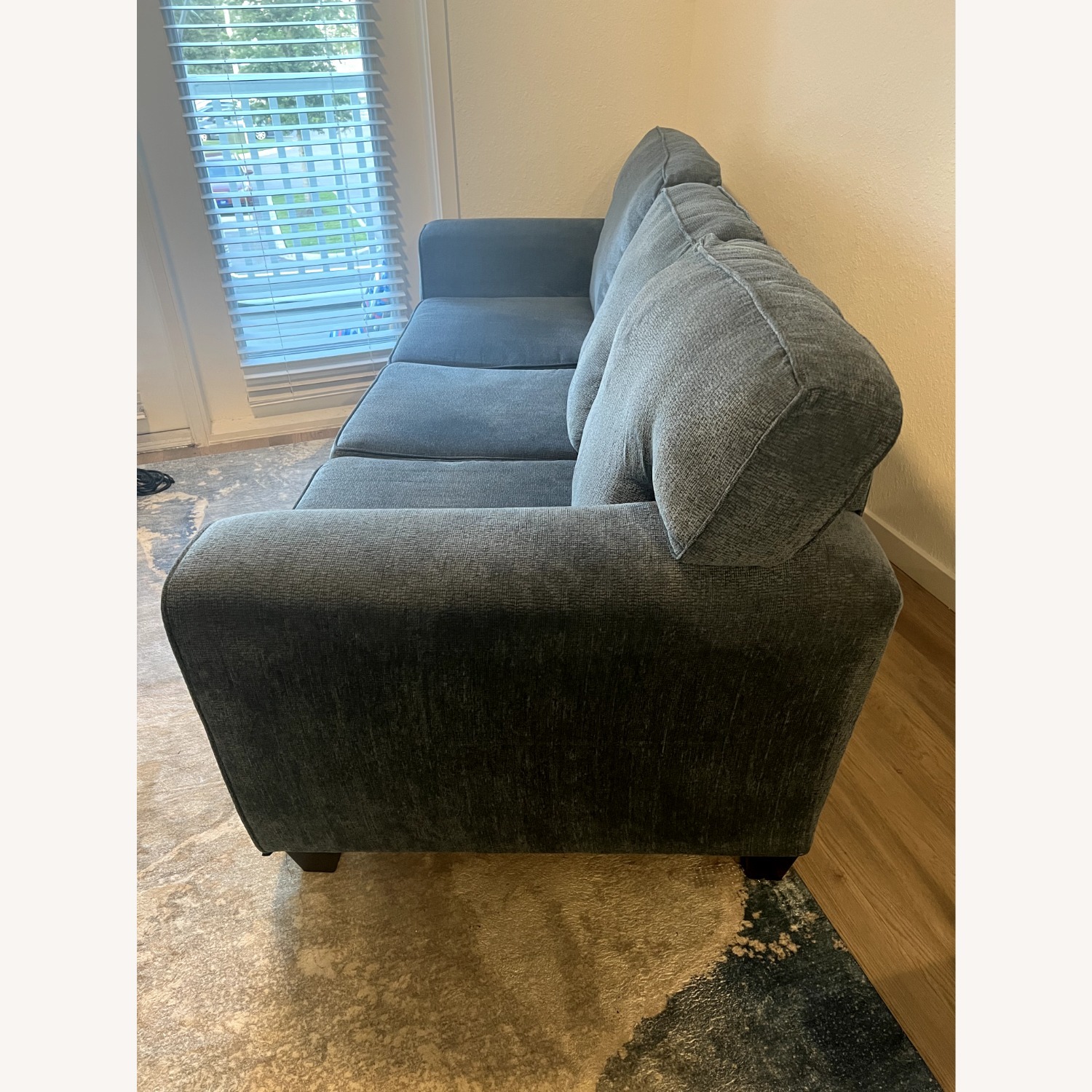 Rooms To Go Lennon Blue Fabric 3+ Seater Sofa - image-3