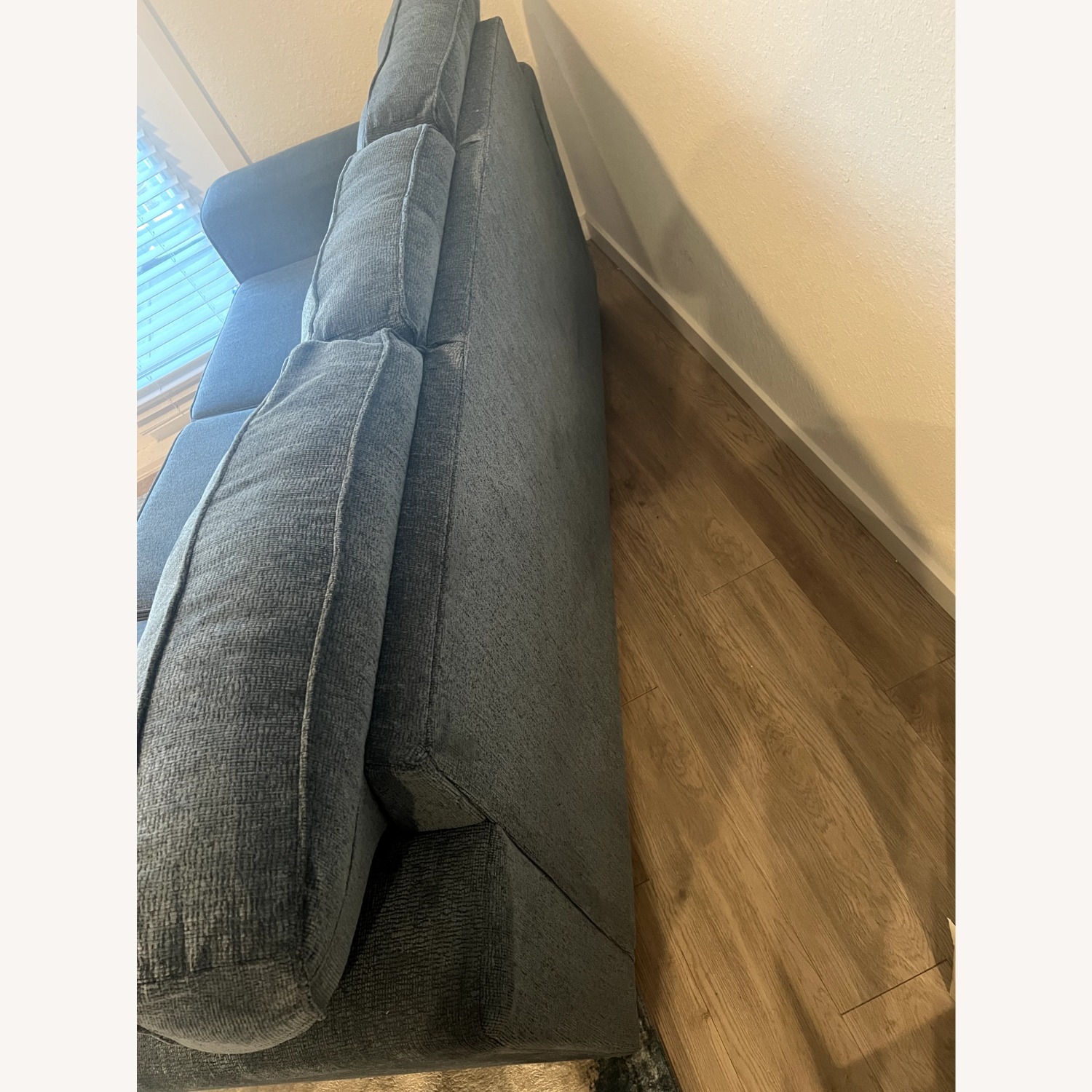 Rooms To Go Lennon Blue Fabric 3+ Seater Sofa - image-4