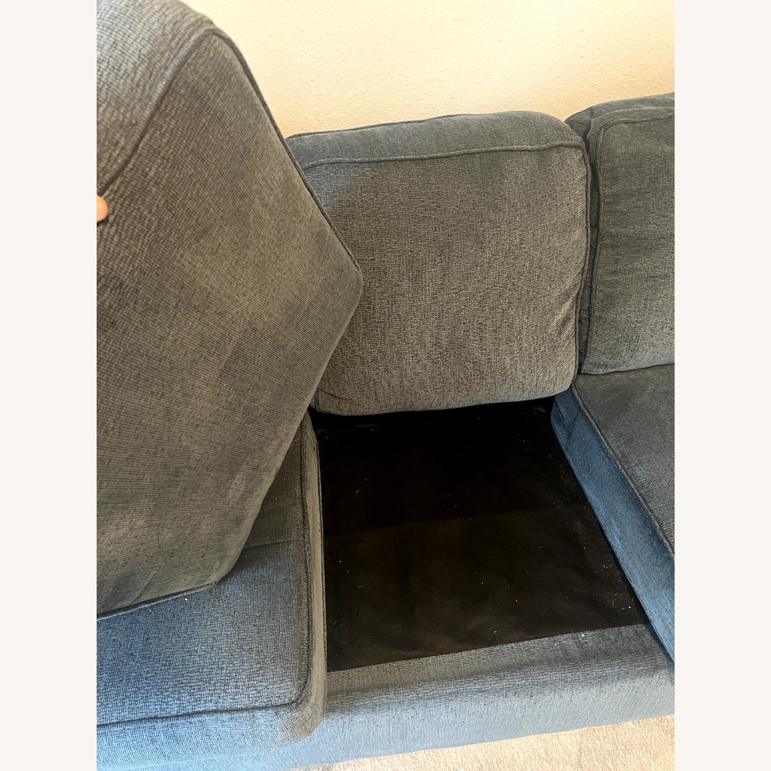 Rooms To Go Lennon Blue Fabric 3+ Seater Sofa - image-7