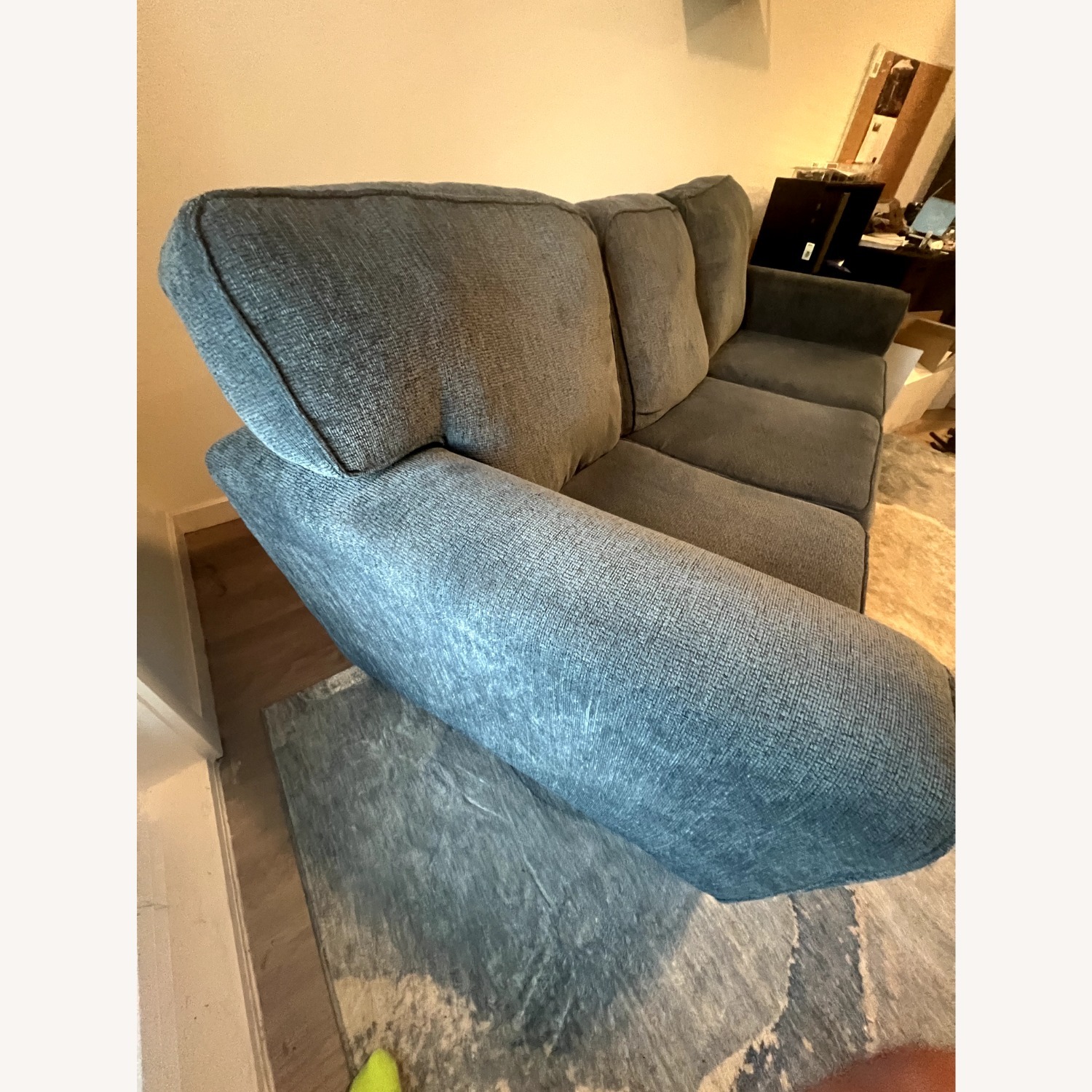 Rooms To Go Lennon Blue Fabric 3+ Seater Sofa - image-5