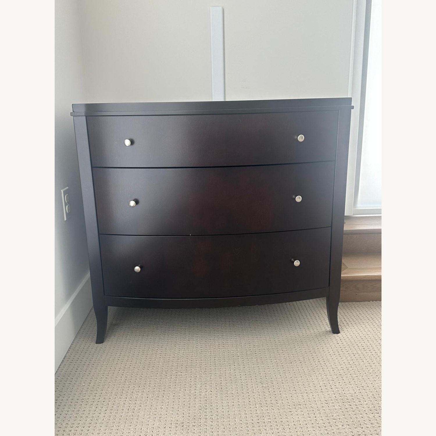 Crate & Barrel Colette Dark Brown Wood Dresser - image-1