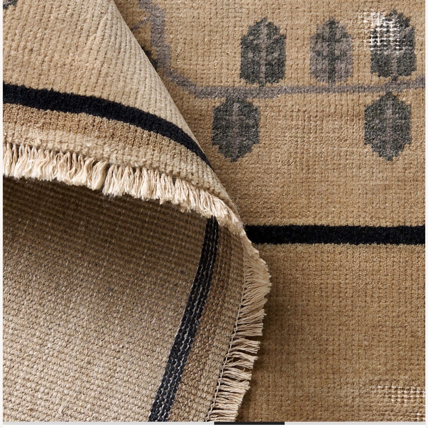 CB2 Fiora Hand-Knotted Light Brown New Zealand Wool Runner Rug 2.5'x8' - image-4