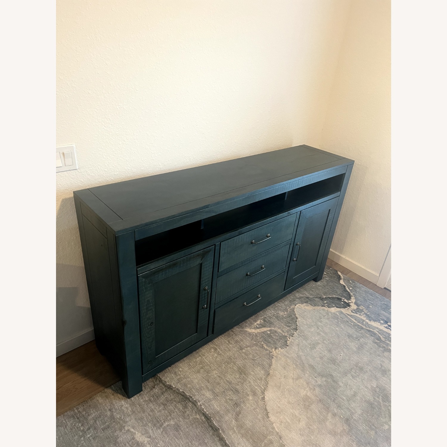Rooms To Go Abbey Springs Blue Console - image-3