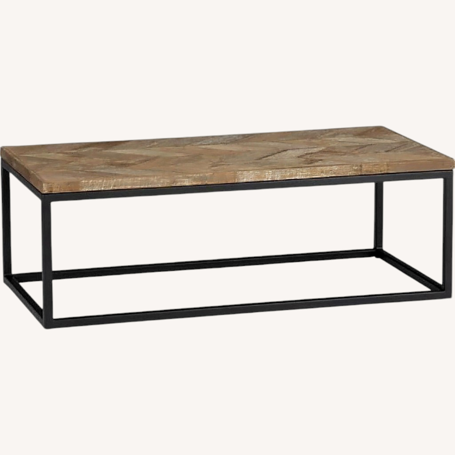 Crate & Barrel Dixon Herringbone Wood Coffee Table - image-0
