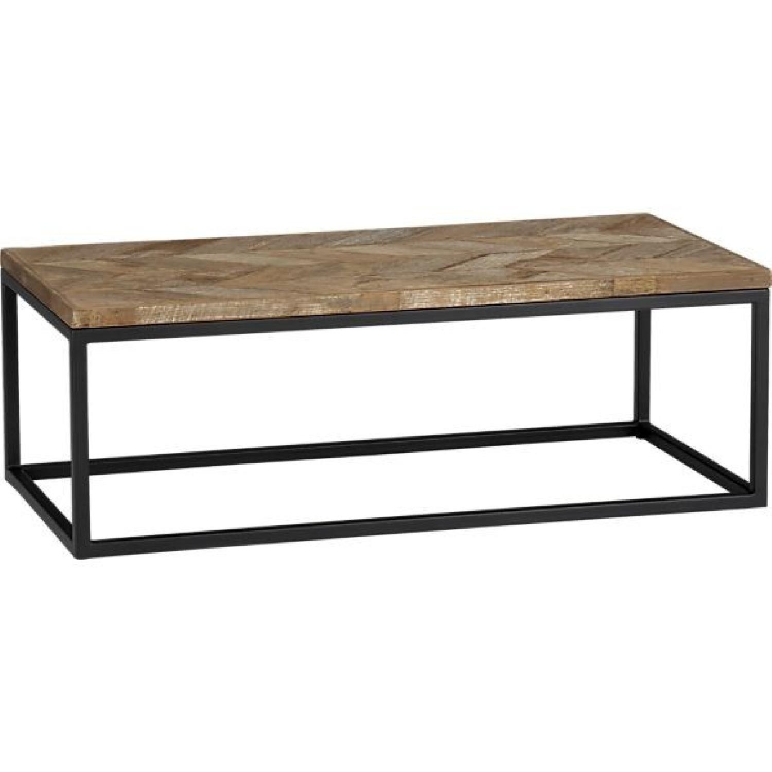 Crate & Barrel Dixon Herringbone Wood Coffee Table - image-7
