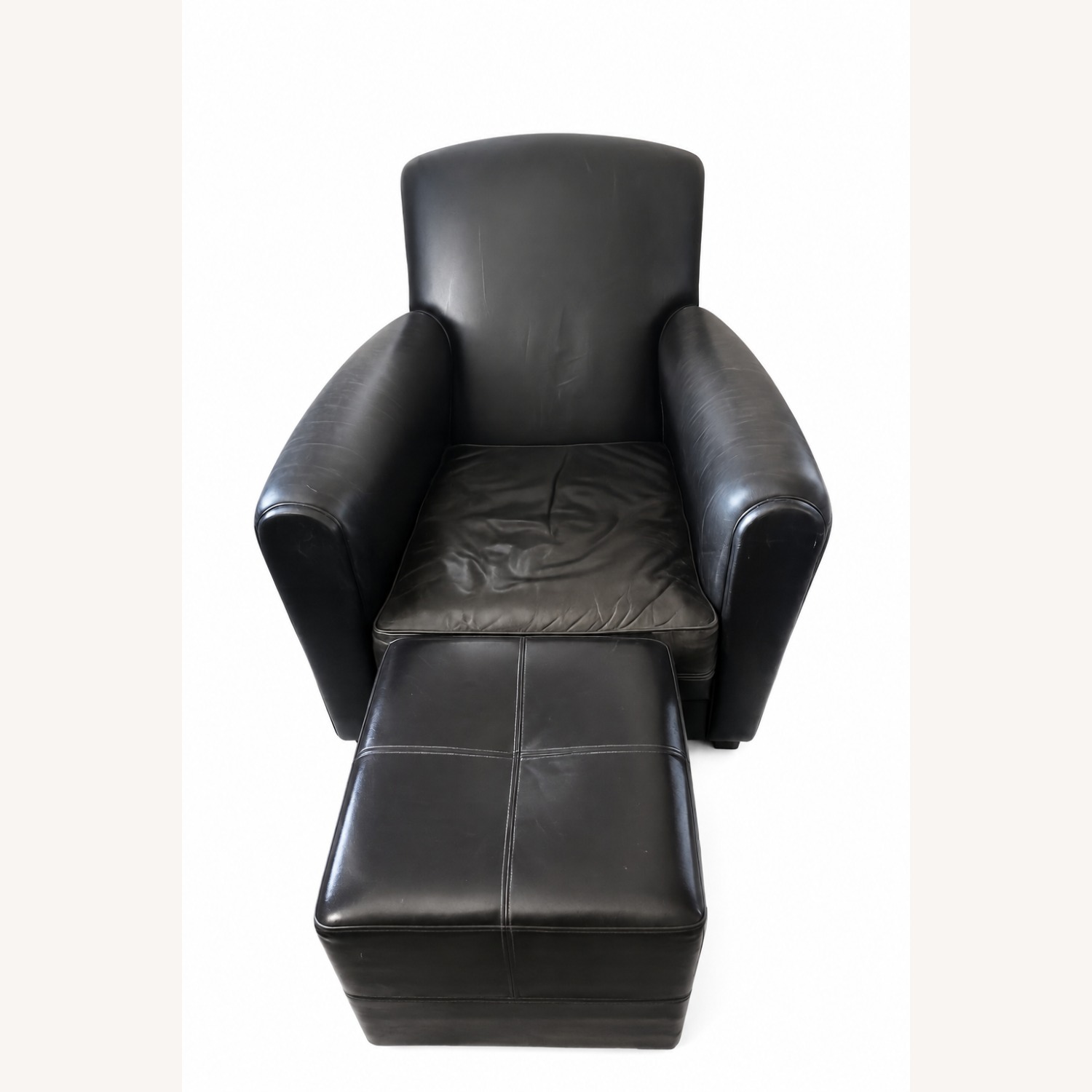 Dark Brown Leather Accent Chairs - image-2