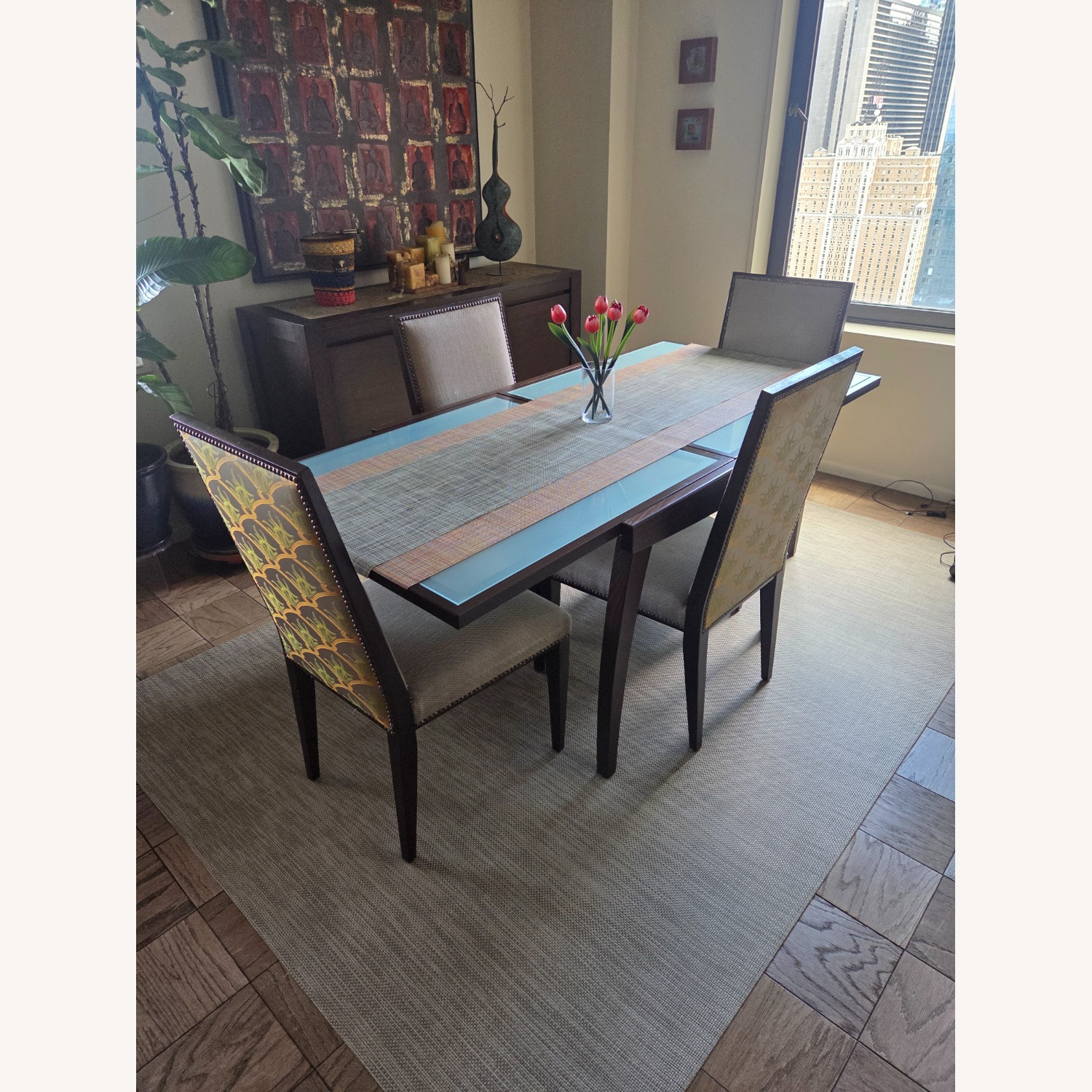 Calligaris Dark Brown Glass Dining Table - image-6