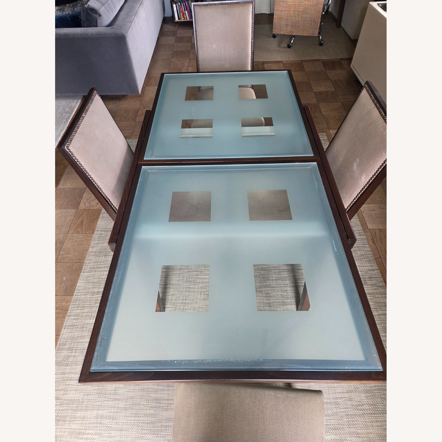 Calligaris Dark Brown Glass Dining Table - image-1
