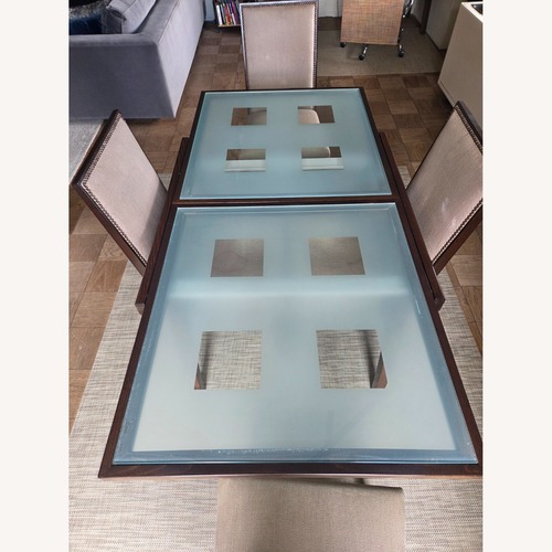 Used Calligaris Dark Brown Glass Dining Table for sale on AptDeco