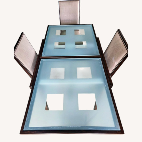 Used Calligaris Dark Brown Glass Dining Table for sale on AptDeco