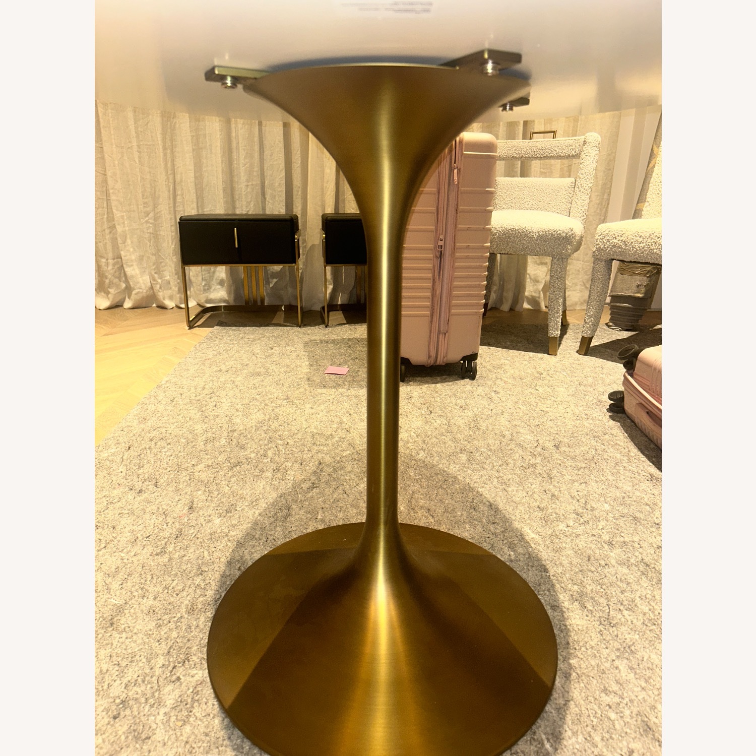 World Market Leilani White Marble Table - image-3