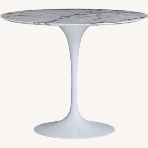Used Knoll Saarinen Tulip Round Marble Dining Table for sale on AptDeco