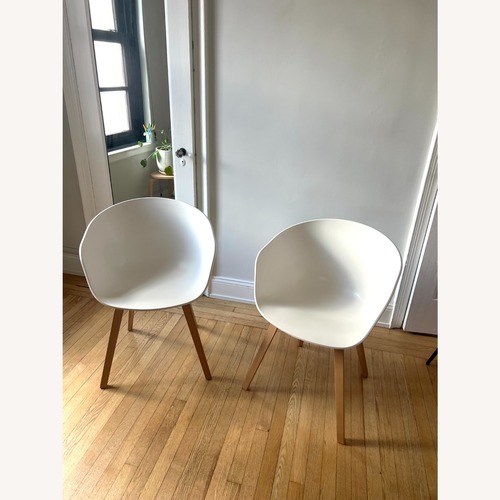 Used HAY About a Chair 22 White Armchair x 2 for sale on AptDeco