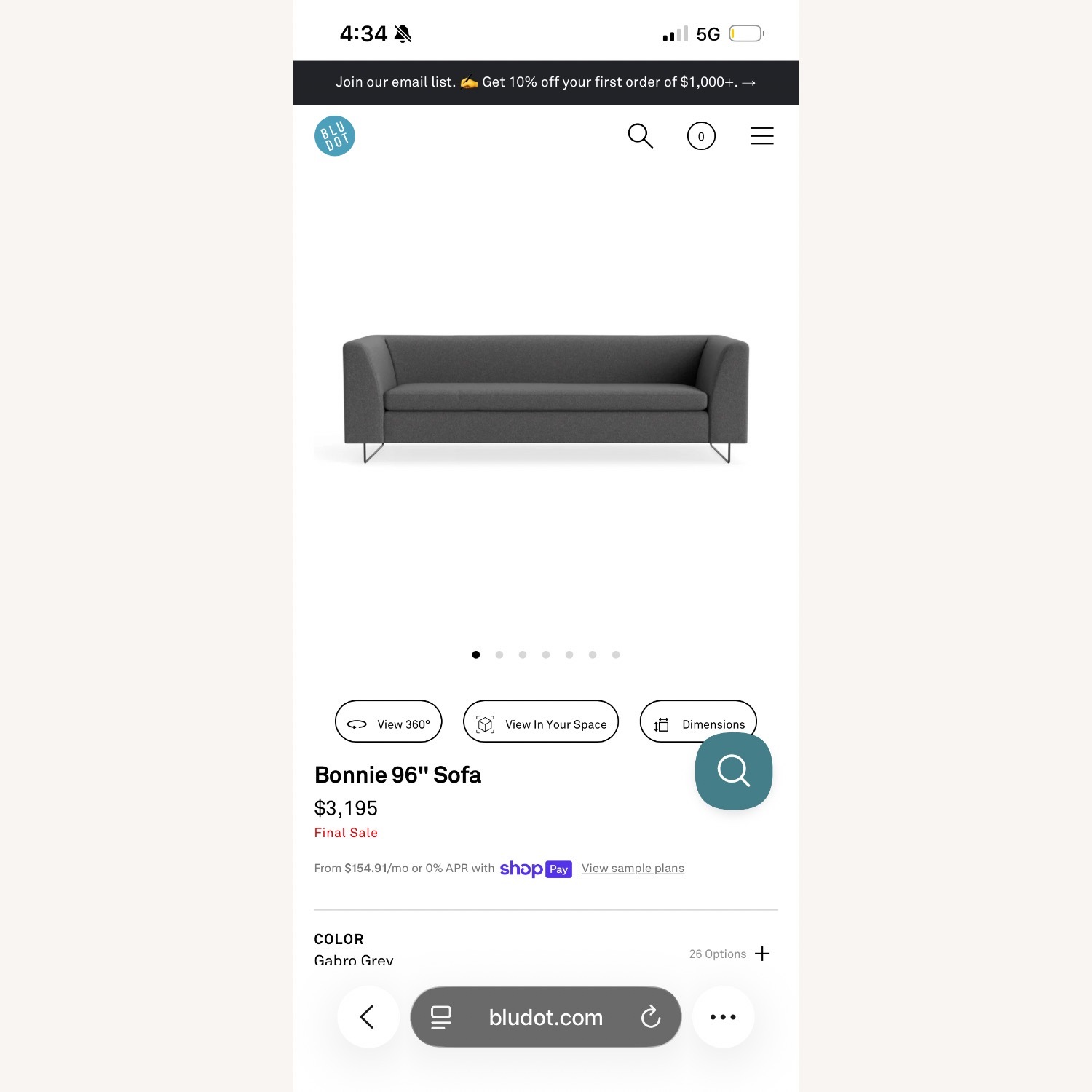 Blu Dot Fabric Bonnie 3+ Seater Sofas - image-3