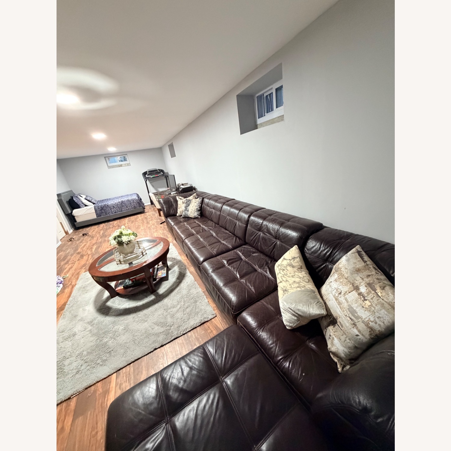 Dark Brown Leather 3+ Piece Sectional Sofa Set - image-1