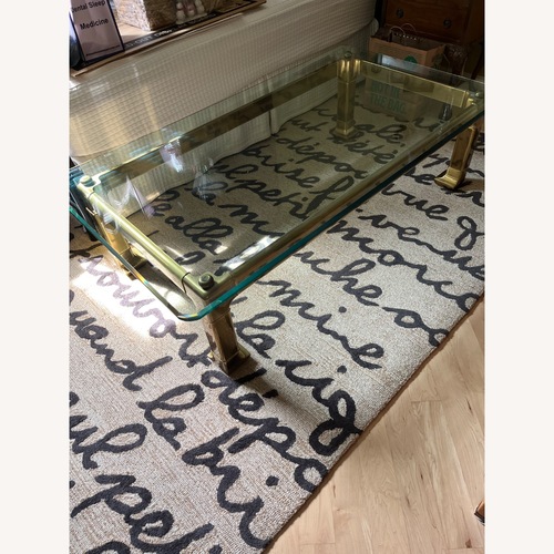 Used Gold Glass Coffee Table for sale on AptDeco