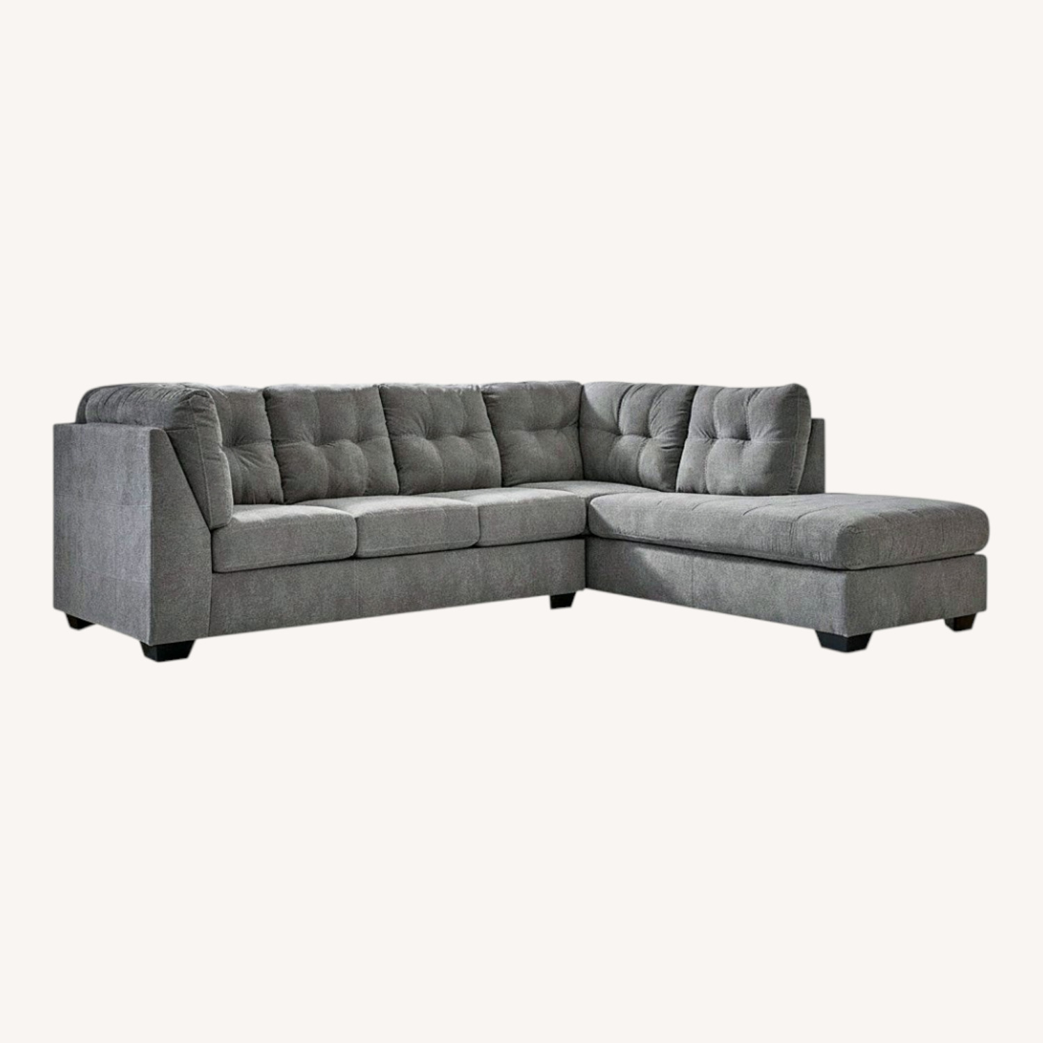 Ashley Furniture Marleton Gray Fabric Sectional with Chaise - image-0