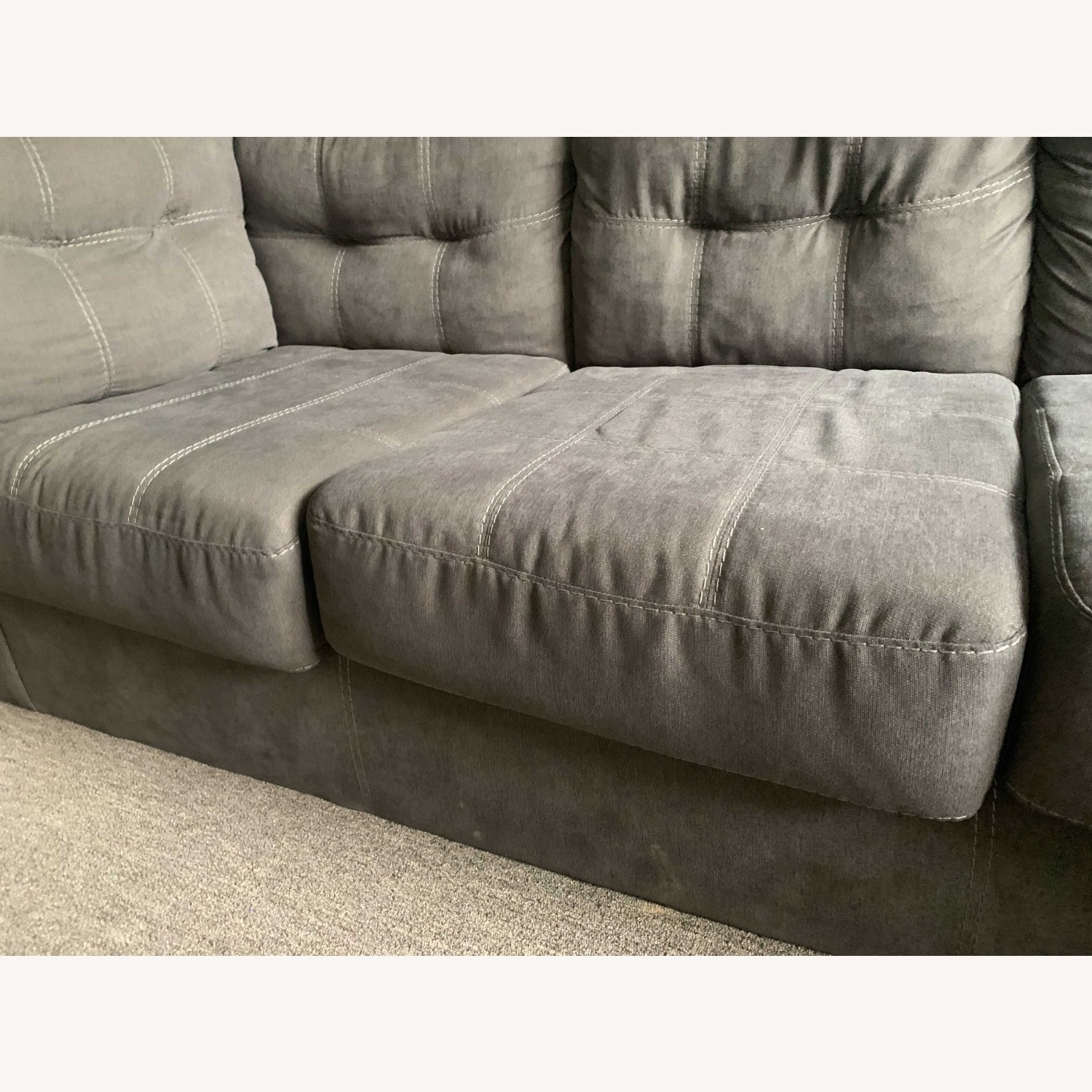 Ashley Furniture Marleton Gray Fabric Sectional with Chaise - image-6