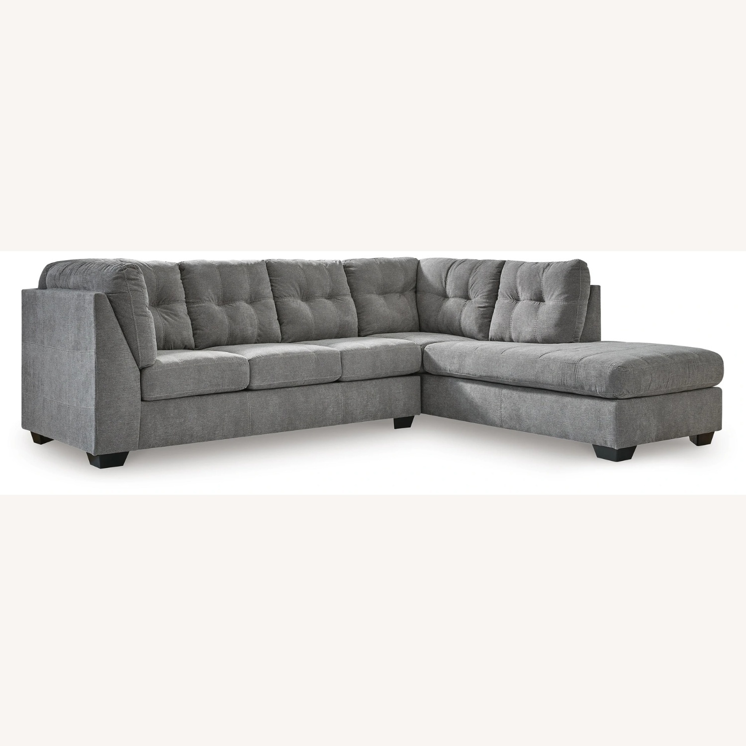 Ashley Furniture Marleton Gray Fabric Sectional with Chaise - image-9