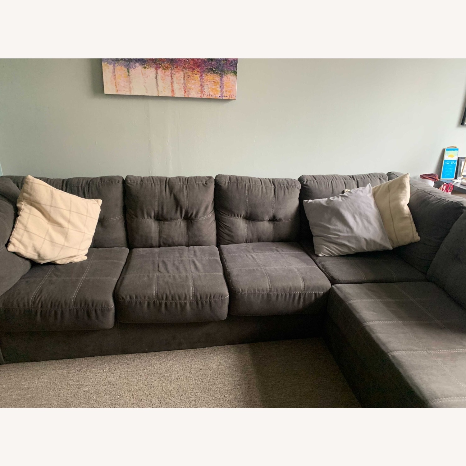 Ashley Furniture Marleton Gray Fabric Sectional with Chaise - image-3