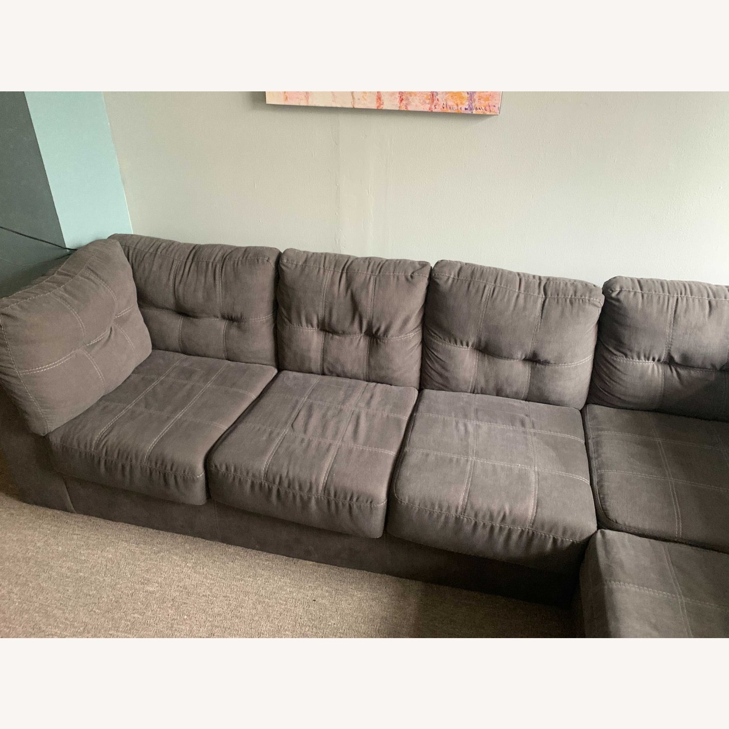 Ashley Furniture Marleton Gray Fabric Sectional with Chaise - image-7