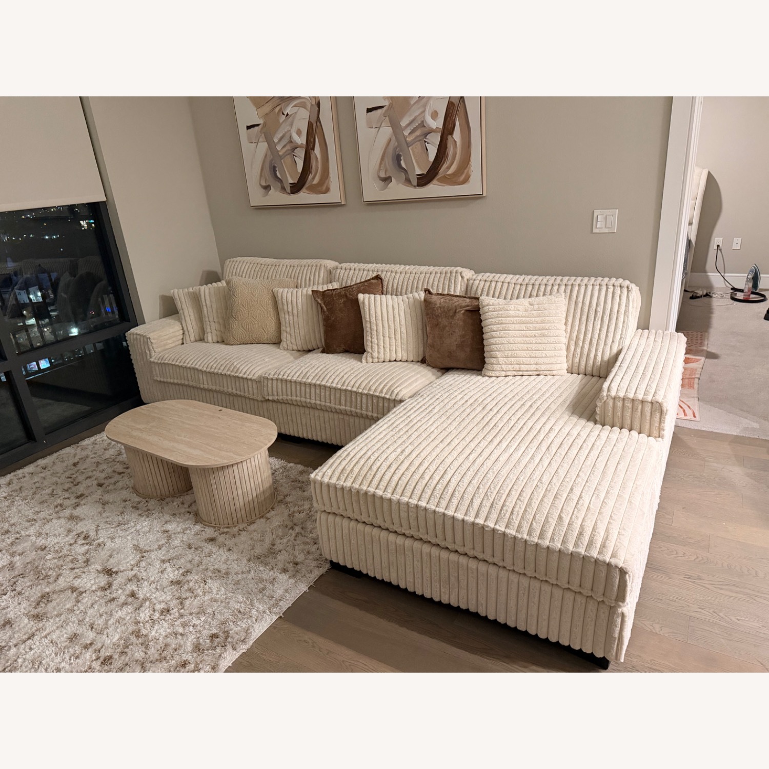 Cream Sectional - image-2