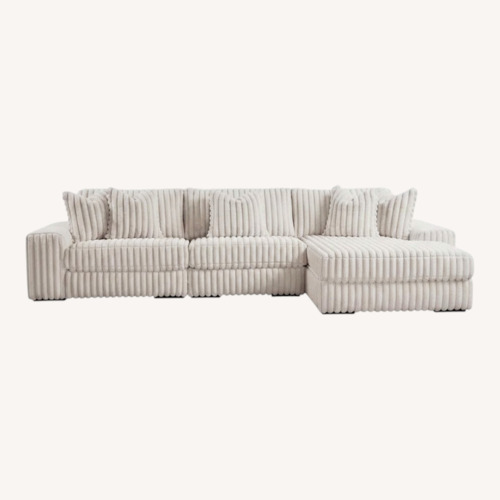 Used Cream Sectional for sale on AptDeco