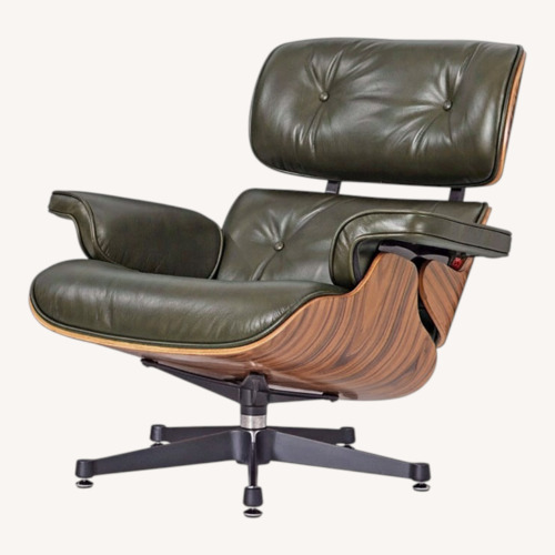 Used Herman Miller Eames Green Leather Accent Chairs for sale on AptDeco