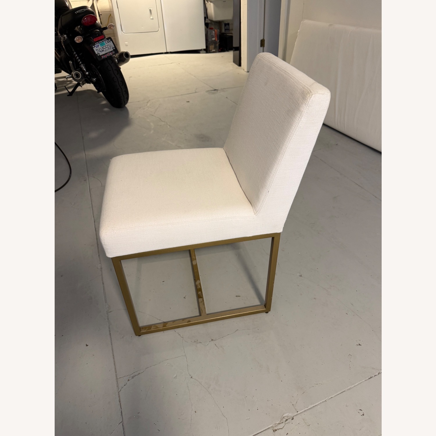 Restoration Hardware Emery White Dining Chairs - image-1