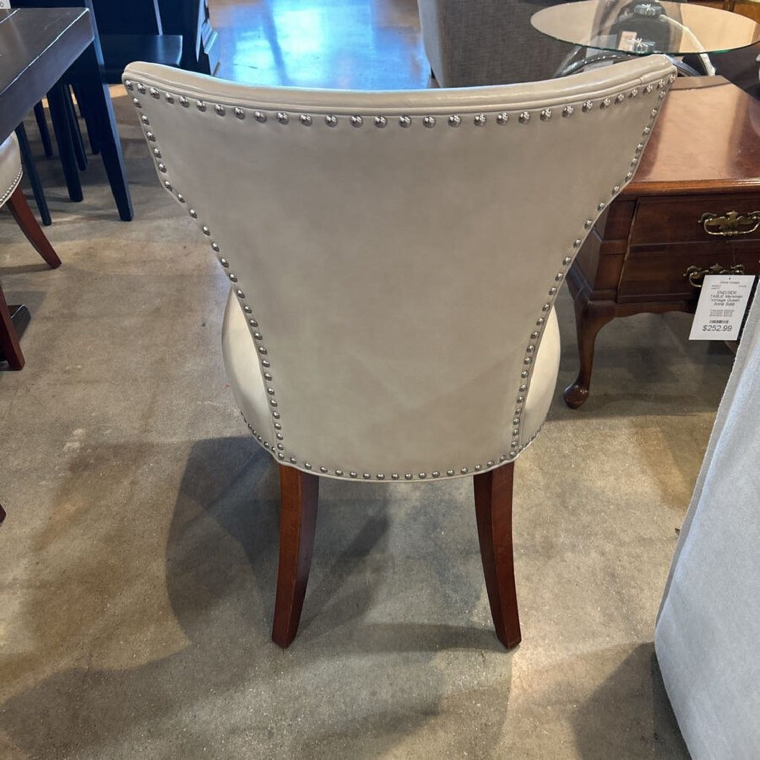 Crate & Barrel Sasha Nailhead Trim Dining Chair - image-2