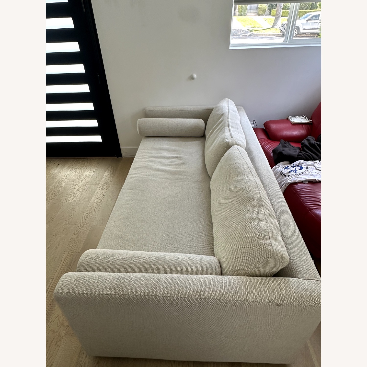 ABC Carpet and Home White Linen 2 Seater Sofa - image-2