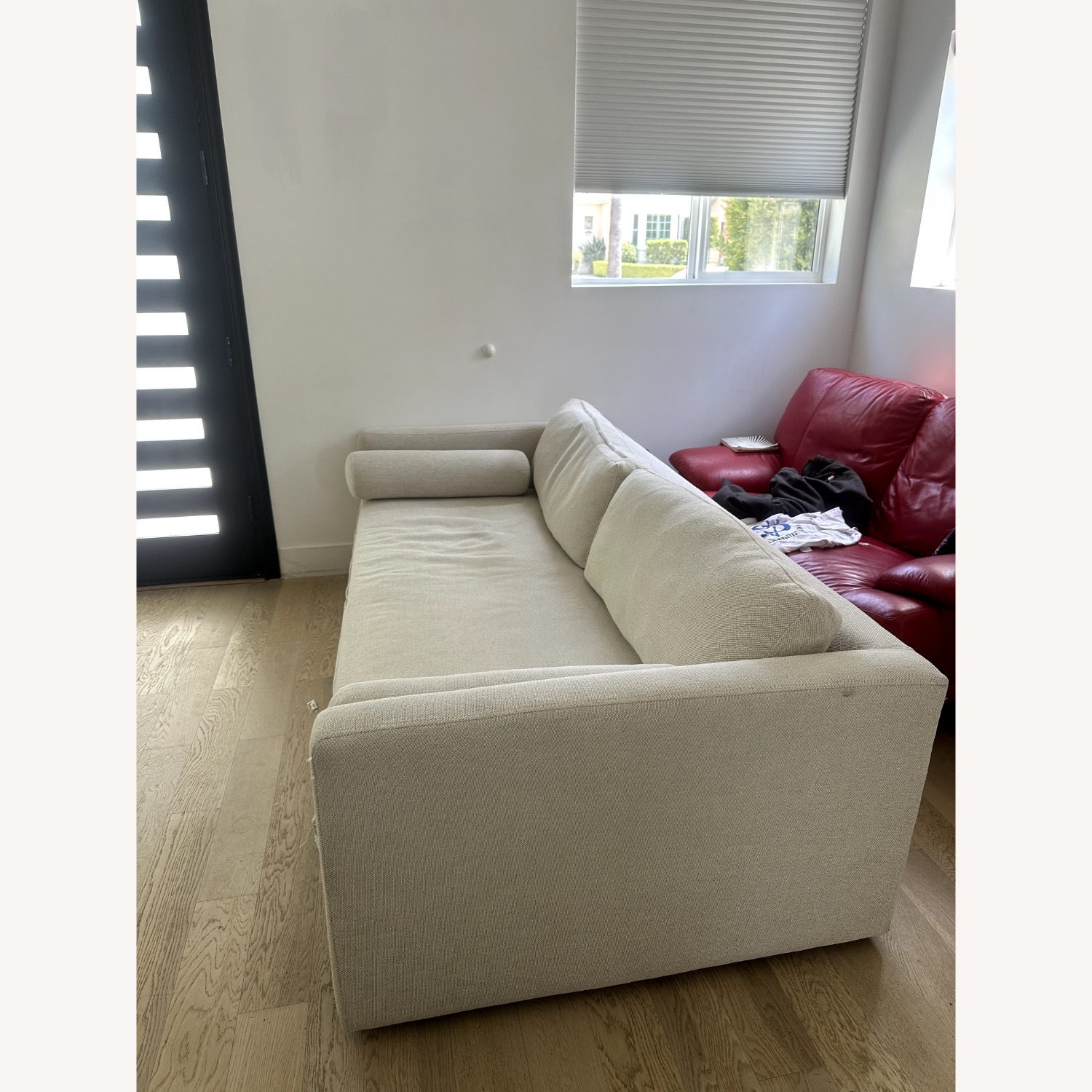 ABC Carpet and Home White Linen 2 Seater Sofa - image-3