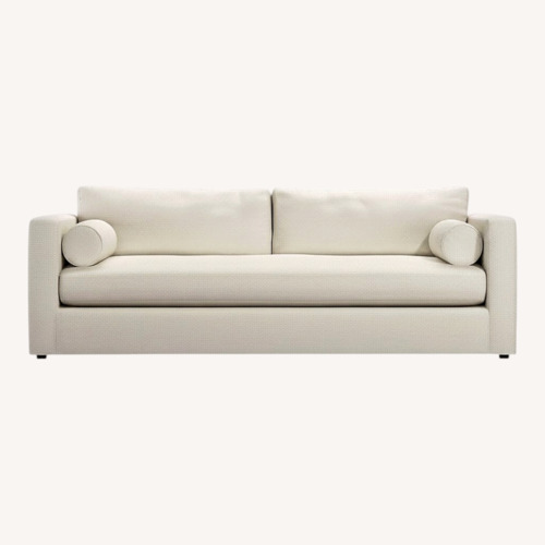 Used ABC Carpet and Home White Linen 2 Seater Sofa for sale on AptDeco