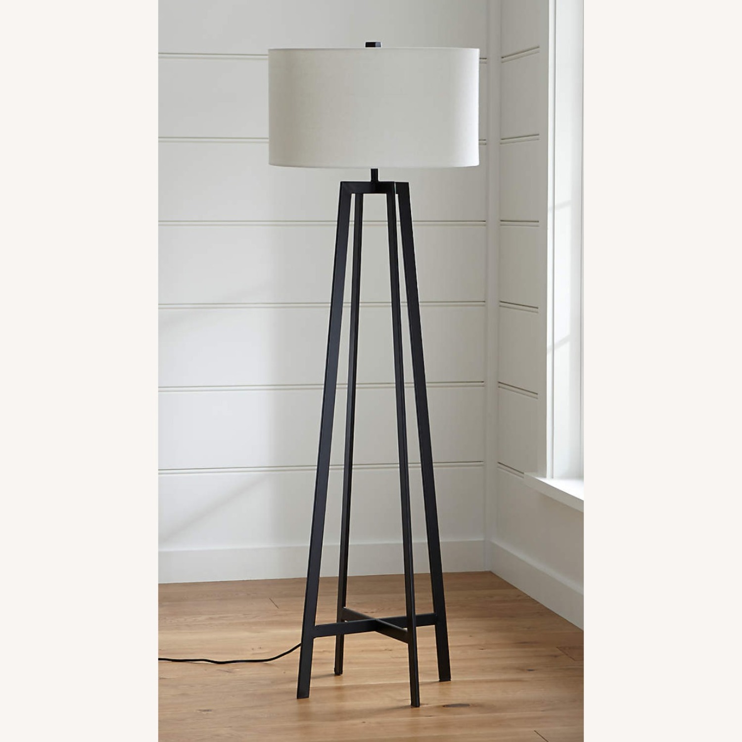 Crate & Barrel Castillo Black Floor Lamp - image-1