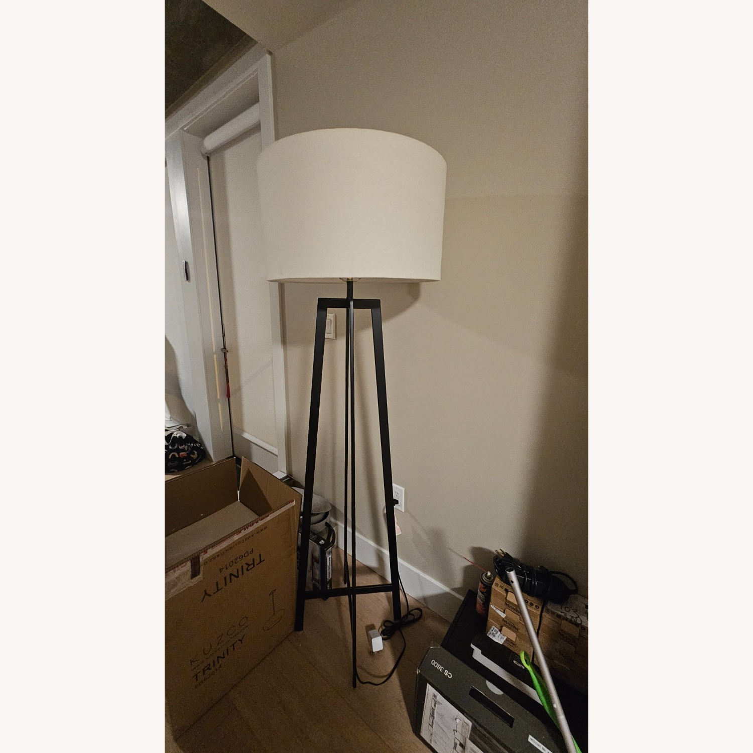 Crate & Barrel Castillo Black Floor Lamp - image-4