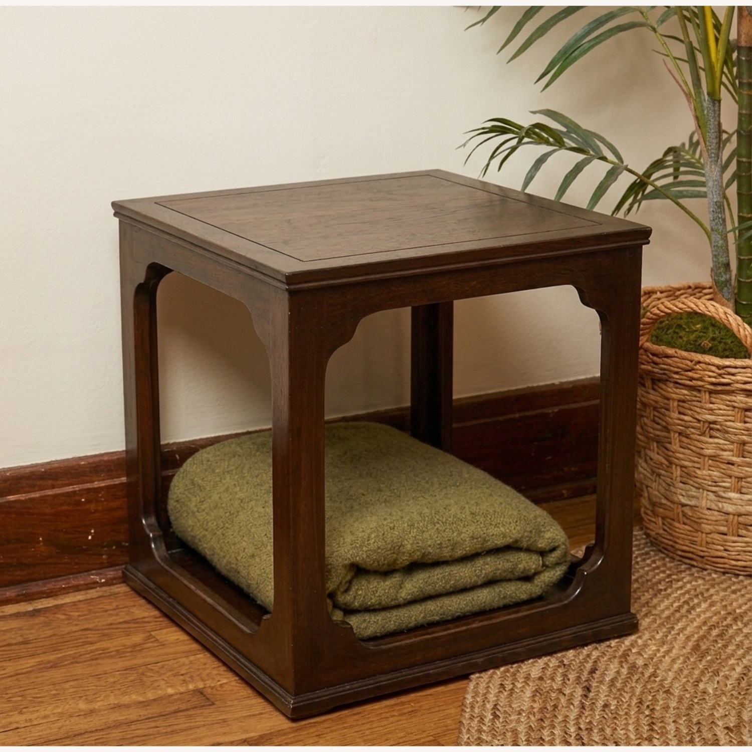 Vintage/Antique Finds Dark Brown Wood Side Table - image-3