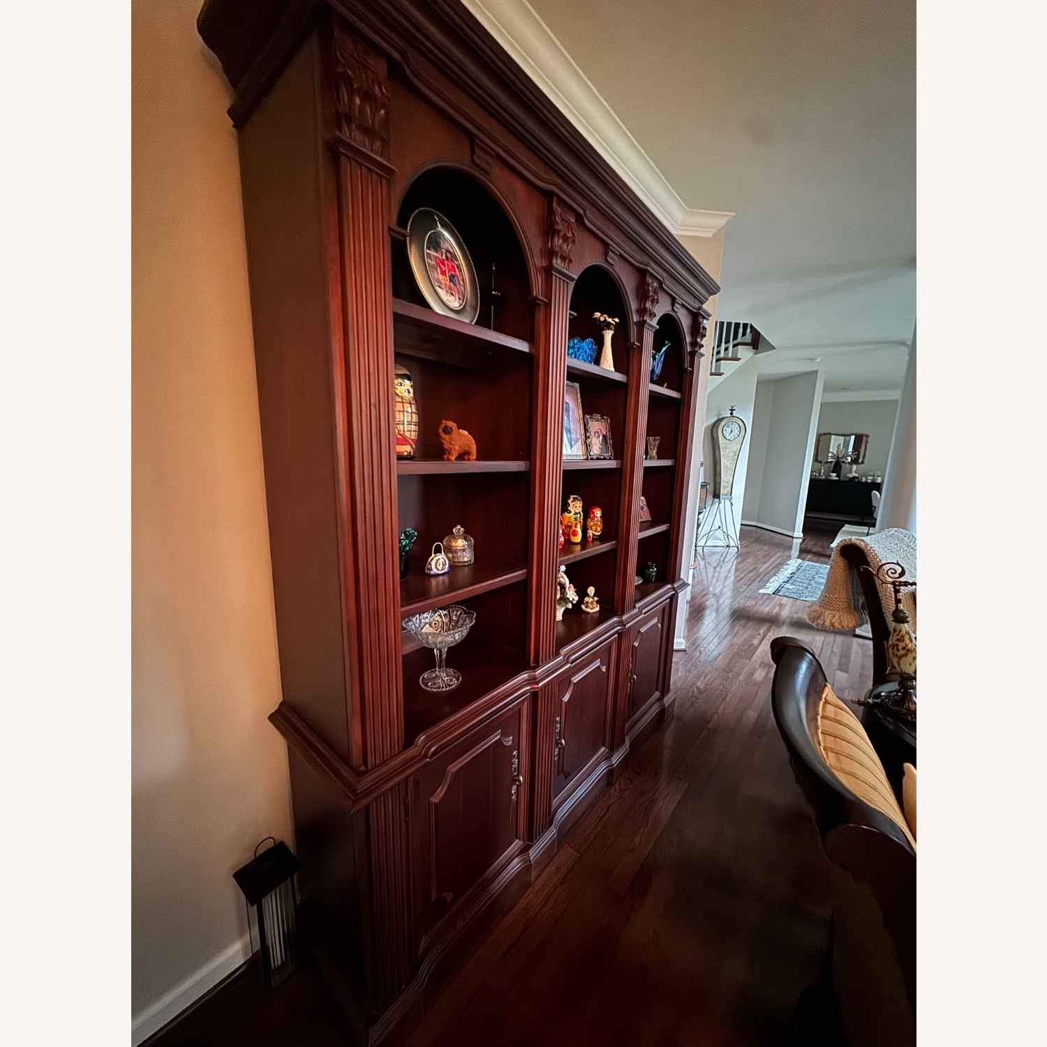 Hooker Walnut Bookcase and Hutch - image-2