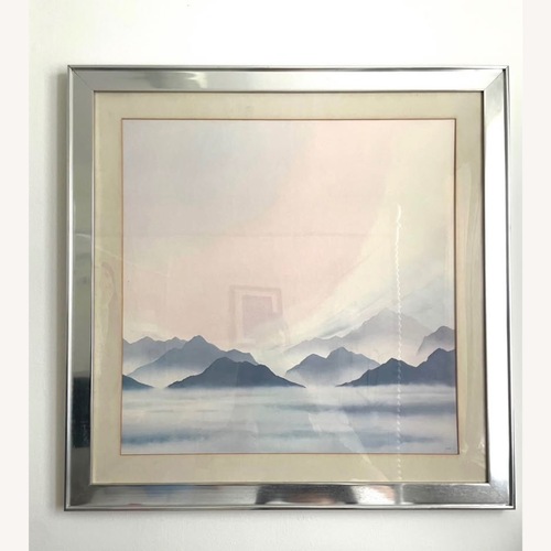 Used 35x35” Ann Taylor Framed Lithograph Mountains for sale on AptDeco