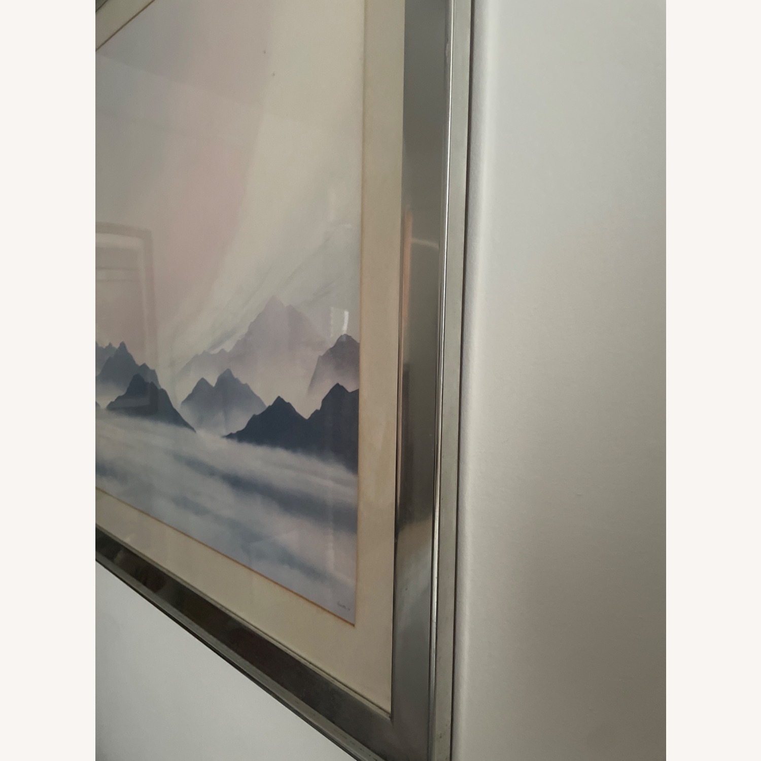 35x35” Ann Taylor Framed Lithograph Mountains - image-4