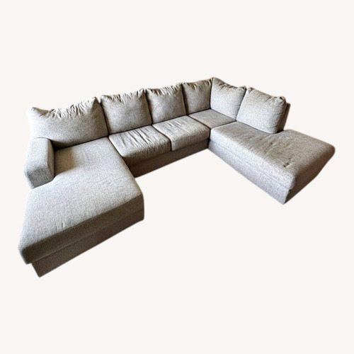 Used Light Gray Fabric 2 Piece Sectional for sale on AptDeco
