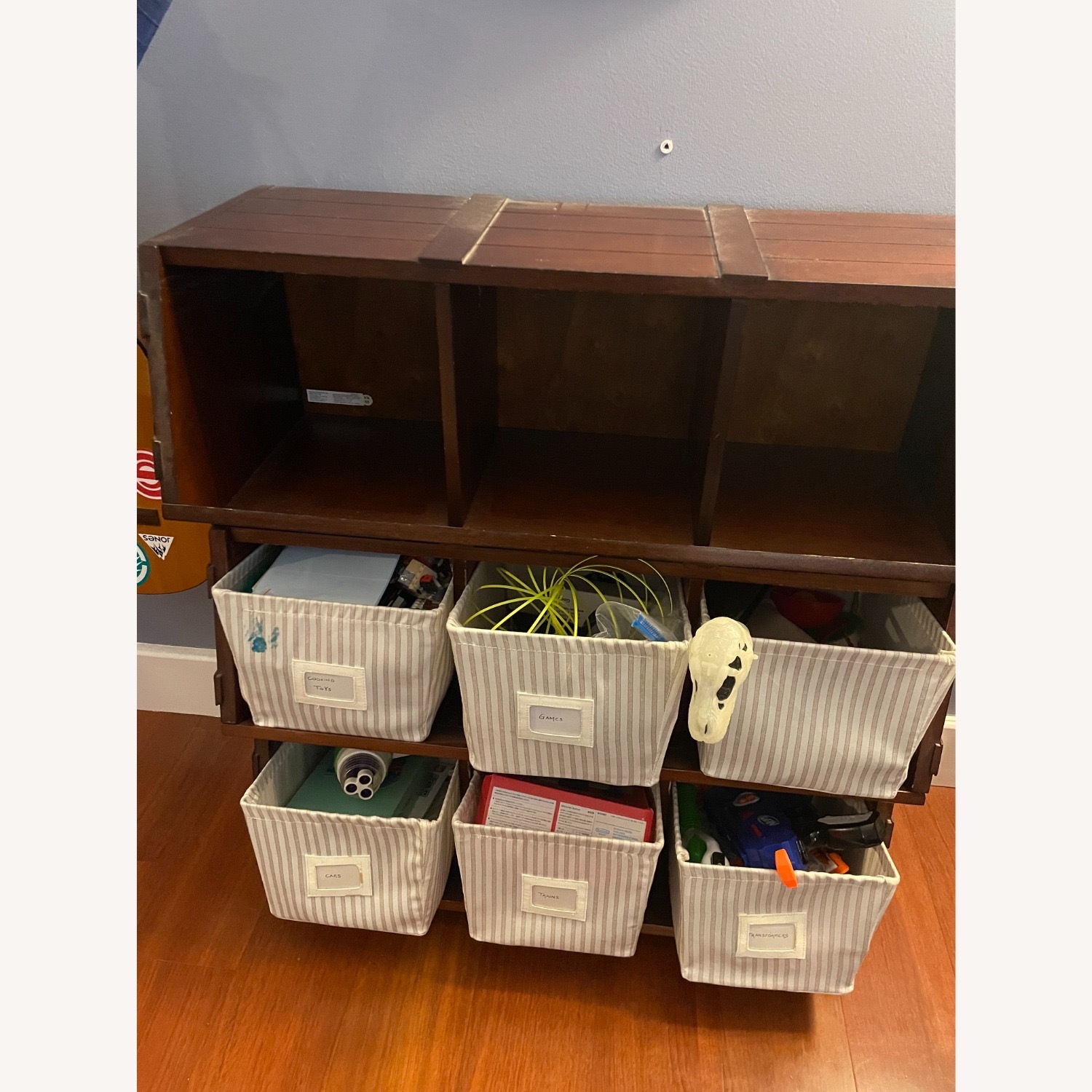 Pottery Barn Kids Toy Storage Unit Dark Brown - image-1