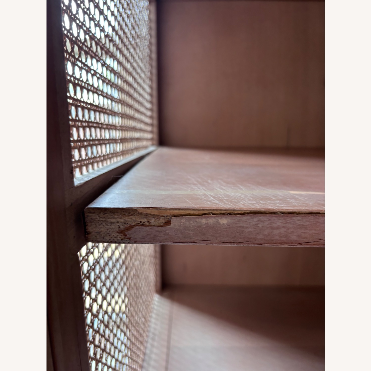 Urban Outfitters Marte Rattan Natural Wood Armoire - image-4